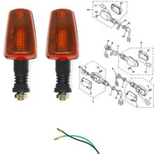 Набор из 2 Задних указателей поворота для мотоциклов Yamaha TW200, XT225, XT250, FZR400, FZR600, Radian 600, XT600 2024 - купить недорого