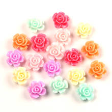 17mm 100pcs mixcolour resin rose flower,resin flower 13 color optional Flowers Cabochons Cameo free shipping DIY 009005034 2024 - buy cheap