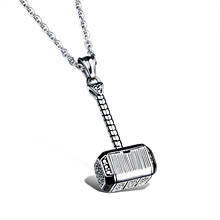 Fashion Tough Cool Raytheon Hammer Pendant Men Necklace Stainless Steel Quake Punk Jewelry Gift For Boyfriend Father 2024 - buy cheap