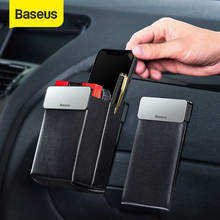 Baseus Leather Car Storage Bag Tidy Car Seat Organizer Universal Cell Phone Pouch Magnet Collecting Pocket Auto Accessories 2024 - buy cheap