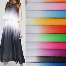 Ombre Chiffon 100D Soft Fabric Dancing Costume Women's Performance Dress Stage Wear Party Cloth 2024 - buy cheap