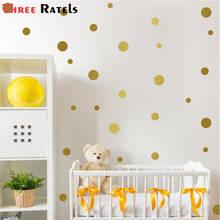 Gold Polka Dots Kids Room Baby Room Wall Stickers Children Home Decor Nursery Wall Decals Wall Stickers For Kids Room Wallpaper 2024 - buy cheap