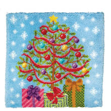 Juegos de aguja de lengüeta con patrón preimpreso, alfombra para armar, juego de bordado, crochet, para niños y adultos, decoración de Navidad 2024 - compra barato