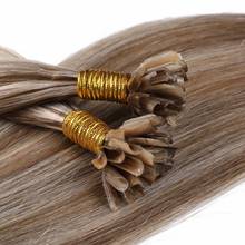 Double Drawn Nail Tip Hair Extension Remy Human U Tip Hair 1g/strand Straight Black Brown Blonde Hair 2024 - buy cheap