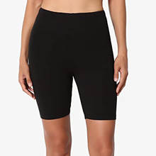 Shorts básico motoqueiro stretch, calção feminina curta liso preto 2024 - compre barato