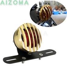 Brass Motorcycles LED Brake Rear License Plate Light Bracket For Harley Yamaha XS650 Custom Cafe Racer Style Taillight Stop Lamp 2024 - buy cheap