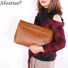 Alirattan Women New Envelope Pouch Bag Fashion Large Capacity Pouch Ostrich Snake Pattern Clutch Lady Travel Party Shopping Bag 2024 - buy cheap