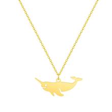 Chandler Narwhal Necklace Minimalist Beach  For Her Sea Creature Cute Animal Stainless Steel Shark Dolphin Chokers 2024 - buy cheap
