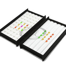 High Quality Leather 20 X 11 cm L- Size Gem Display Tray Diamond Storage Box Jewelry Holder Organizer Case 2024 - buy cheap