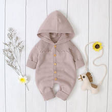 Autumn Winter Infant Baby Rompers Knitted Sweater Overalls Baby Girls Boys Clothes Baby Hooded Jumpsuit Kids Costume 0-2 Years 2024 - buy cheap