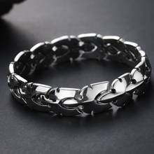 s925 pure silver width centipede shape bracelet man Japan and South Korea personality hipster Thai silver man bracelet smooth 2024 - buy cheap