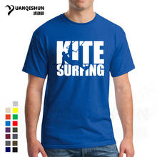 Fashion New Eat Sleep Kitesurf Surfinger Shirts 16 Colors Cotton O-neck Tops Live To Fly Kitesurfing Men T-shirt Men Clothing 2024 - купить недорого
