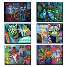 DIY Diamond Painting Colorful Kittens Full Square/Round Drill Diamond Mosaic Picture 5D Diamond Embroidery Home Decoration Gift 2024 - buy cheap
