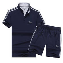 New Arrival T Shirt Set High Quality Men Sportwear Suits Two Piece Sets Fashion Men's Suits T-shirt+Shorts Big Size 7XL 8XL 9XL 2024 - buy cheap