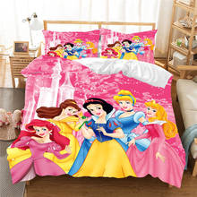 Conjunto de cama de princesa branca de neve, roupa de cama de casal, queen e king size, edredon para quarto de crianças 2024 - compre barato