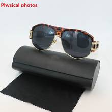 KAPELUS Brand sunglasses Metal half frame sunglasses Big face sunglasses for men and women Leopard glasses 671S 2024 - buy cheap