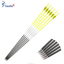 Pinals Archery Fluorescence Yellow Spine 500 600 700 800 900 1000 ID4.2mm 30Inches Shaft Compound Recurve Bow Hunting Shooting 2024 - buy cheap