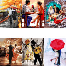 AMTMBS Love Couple Pictures DIY Painting By Numbers Adults Hand Painted On Canvas Coloring By Numbers Paintings Wall Art Decor 2024 - buy cheap