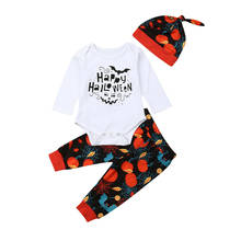 0-24M Newborn Baby Girl Boy Halloween Romper Tops Clothes Set Headband+Pants+Hat Strampler + Hose + Hut Outfit Set 2024 - buy cheap