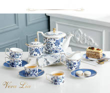 Набор кофейных чашек из костяного фарфора в европейском стиле, роскошный элегантный домашний керамический английский послеобеденный чай, черный чай, чайный набор, 11 предметов 2024 - купить недорого