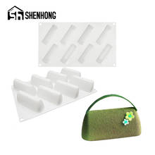 Shenhong silicone bolo molde bolsa de ombro em forma mousse sobremesa molde leitoso 8 cavidade pastelaria pan decoração do bolo ferramentas de cozimento 2024 - compre barato