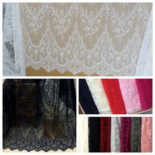 3M High Quality European Mesh Yarn Eyelash Lace Handmade DIY Clothing Accessories Curtain Material 2024 - buy cheap