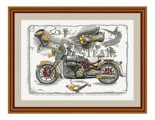 Fishxx Cross Stitch Kit C1527 Punk Motorcycle Precision Printing Hand Sewing Home Decoration 2024 - buy cheap