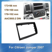 Fascia de Radio de coche para Citroen Jumper 2007, reacondicionamiento de coche, marco de DVD, panel de instrumentos, instalación de CD, Kit de embellecedor de Marco DVD gris negro 2024 - compra barato