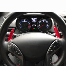 LS AUTO-Extensión de marchas para volante de coche, accesorio de Interior de aluminio para Hyundai Elantra, DSG 2024 - compra barato