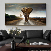 África elefante animal paisagem pintura a óleo sobre tela pop arte cartaz e impressão abstrata arte da parede imagem para sala de estar decoração 2024 - compre barato