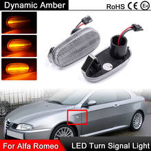 Clear Lens Car Front LED Side Marker Light Dynamic Amber Turn Signal Lamp For Alfa Romeo GT 147(937) MiTo 955 FIAT Bravo 198 2024 - buy cheap