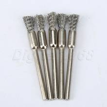 5Pcs Pencil Brushes Stainless Steel Mounted Wire Wheel Brush 3.17mm Shank Mandrel Set for Power Rotary Tools Abrasive Tools 2024 - buy cheap