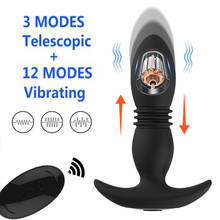 Anal Vibrator Wireless Remote Control Telescopic Dildo Vibrator Male Prostate Massager Butt Plug Vibrator Anal Sex Toys For Men 2024 - buy cheap