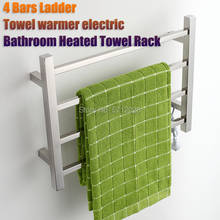 Toalheiro de banheiro aquecido estilo americano, trilho de 4 barras, escada elétrica 304, toalha aquecida, rack aquecedor para banheiro 2024 - compre barato
