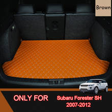 Leather Car Trunk Mat Auto Carpet Tail Cargo Liner For Subaru Forester 2007-2012 Trunk Boot Mat SH Rear Liners Pad 2008 2024 - buy cheap