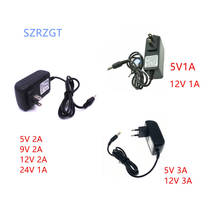 Adaptador de carregador de fonte, dc 5v 9v 12v 24v 1a 2a 3a para dc 5 9 12v 24v dc, envio ue 220v a 12v, tira de luz led