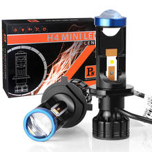 H4 led headlight mini Projector lens H4 LED car light bulb hi/lo beam Headlamp headlight for Motorcycle 12V 24V Car Styling 2024 - buy cheap