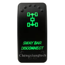 5 Pin On Off SPST Car Boat Rocker Switch-Sway Bar Disconnect - Green Led Light- for 4x4 Carling Narva Caravan Marine 12v 24v 2024 - buy cheap