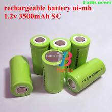 Sub-bateria recarregável ni-mh 3500mah, bateria 1.2 mah 12v, 3500mah subc sc nimh, 1.2v para ferramenta elétrica, brinquedo, descarga 10c 2024 - compre barato