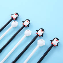 4Pcs/lot Kawaii Penguin Silicone Head Gel Pen 0.5mm Writing Signature Pen School Office Supply Promotional Gift Stationery 2024 - buy cheap