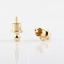 CA7006 Noise Stopper Gold Plated Copper Cap Dust Protector RCA Plug Caps,  Connector Shielding jack socket protect cover caps 2024 - buy cheap