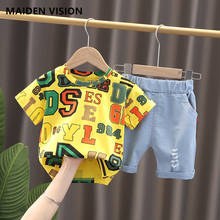 Baby Girls Outfit Suit fashion Children Summer Cotton Kids boys Clothes Sets Cartoon letter T-Shrit+Shorts 1 2 3 4 5 Years 2024 - buy cheap