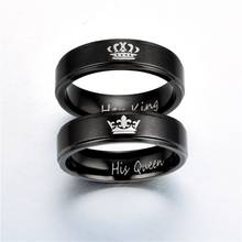 Anillo de acero inoxidable amantes de la moda de estilo caliente regalo del Día de San Valentín joyería fina anillo de la corona de acero de titanio para los hombres 2024 - compra barato
