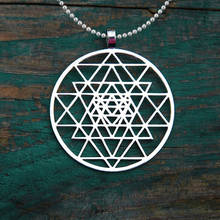 2021 Sri Yantra pendant Silver plated necklaces & pendants for women flower of life fashion jewelry 2024 - buy cheap