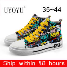 Couple High Top Women 2020 Printed Canvas All Vulcanize Shoes Woman Graffiti Casual Skateboarding Shoes Classic Brand Sneakers 2024 - buy cheap