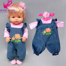 fit 40cm Nenuco bebe doll clothes jeans pants fit 42cm Ropa y su Hermanita doll rompers 2024 - buy cheap