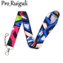 Geometric pattern vintage Neck Strap Lanyards ID badge card holder keychain Mobile Phone Strap Gift webbings ribbons decorations 2024 - buy cheap