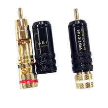1pc banhado a ouro rca plug lock solda áudio/vídeo plugues conectar WBT-0144 plug cor aleatória 2024 - compre barato