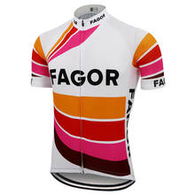 FAGOR-Camiseta de ciclismo retro Para hombre y mujer, ropa de manga corta para ciclismo de montaña, deportes al aire libre, triatlón, bicicleta, Verano 2024 - compra barato
