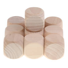 10PCS Blank Wooden Dices 3cm Dice For Building Blocks DIY Craft Carving Gift 2024 - buy cheap